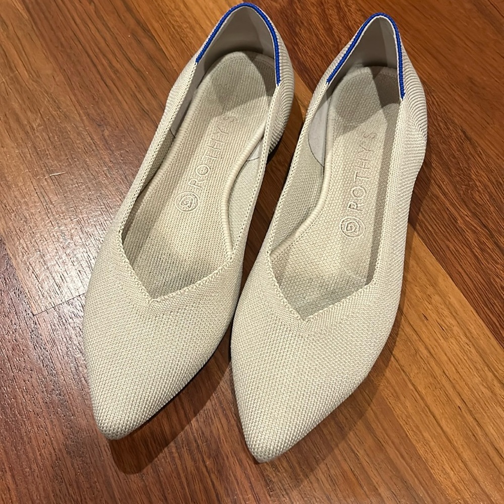 Rothy’s, The Point in Ecru, 9.5